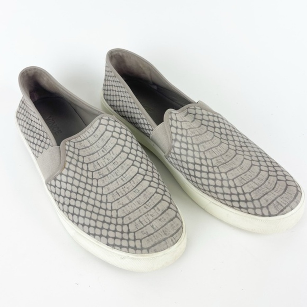 Vince Garvey Slip On Sneaker Gray Croc Embossed Slip On Size 9